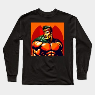 Spartan Strong Comic Book Style Long Sleeve T-Shirt